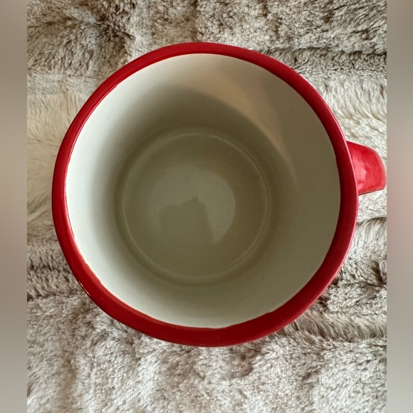 Anthropologie Hand painted Red Ceramic Monogram  “T” Coffee Mug - Picture 3 of 4